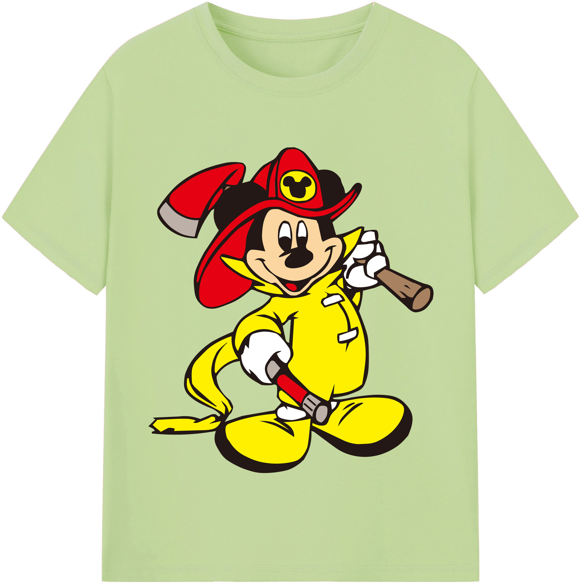 （画像用） ミッキーマウス Mickey Mouse 綿100％半袖Tシャツ（フロントプリント）